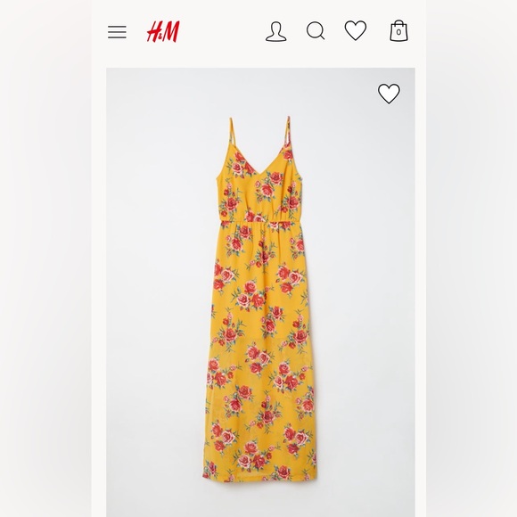 Divided by H&M mustard yellow floral maxi dress sz 12 - Picture 9 of 9